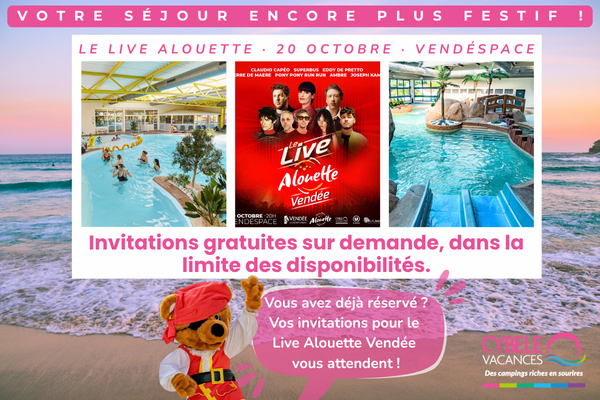 CYBELE VACANCES PARTENAIRE DU LIVE ALOUETTE VENDEE