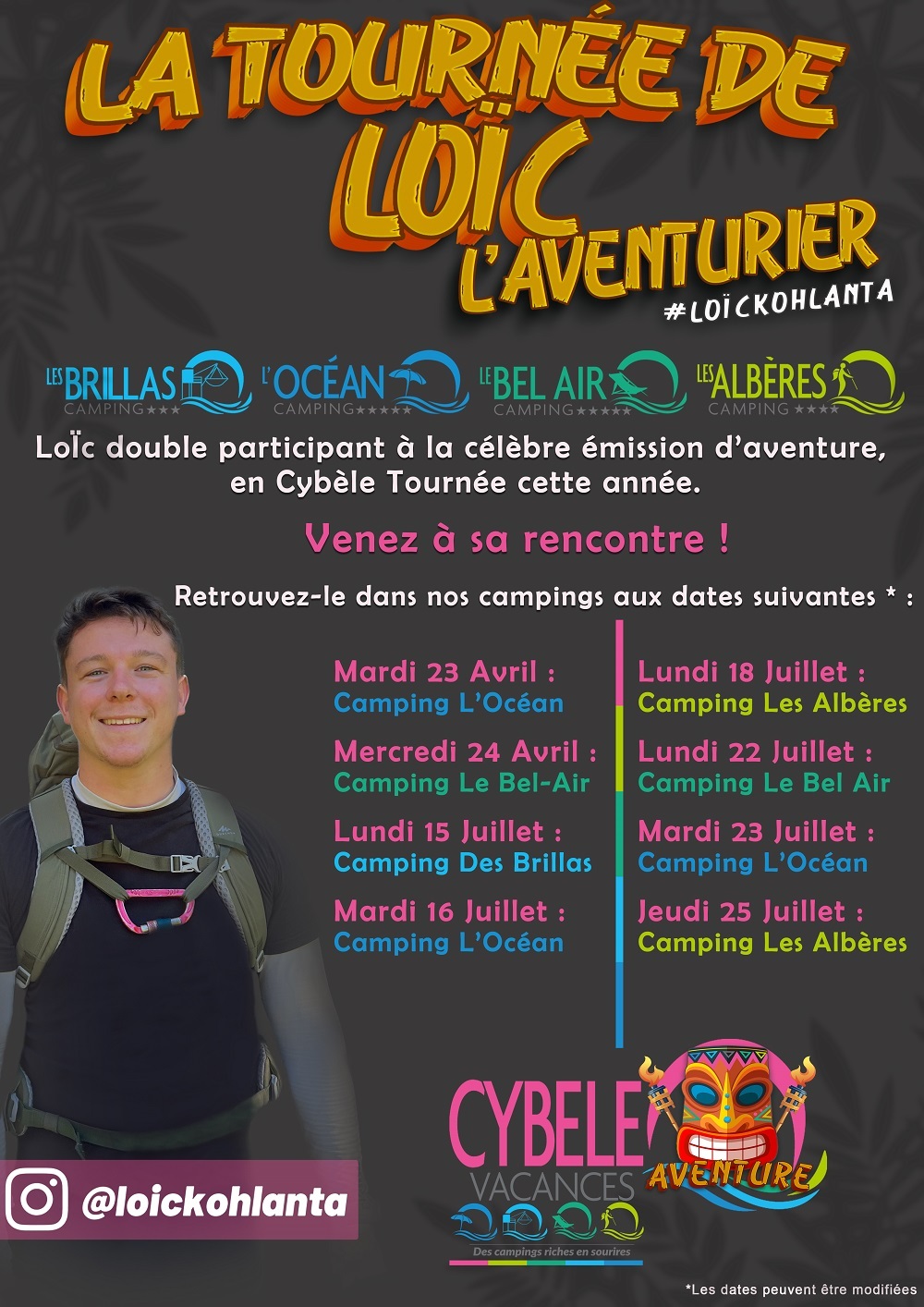 Loic Riwoal dans nos campings !