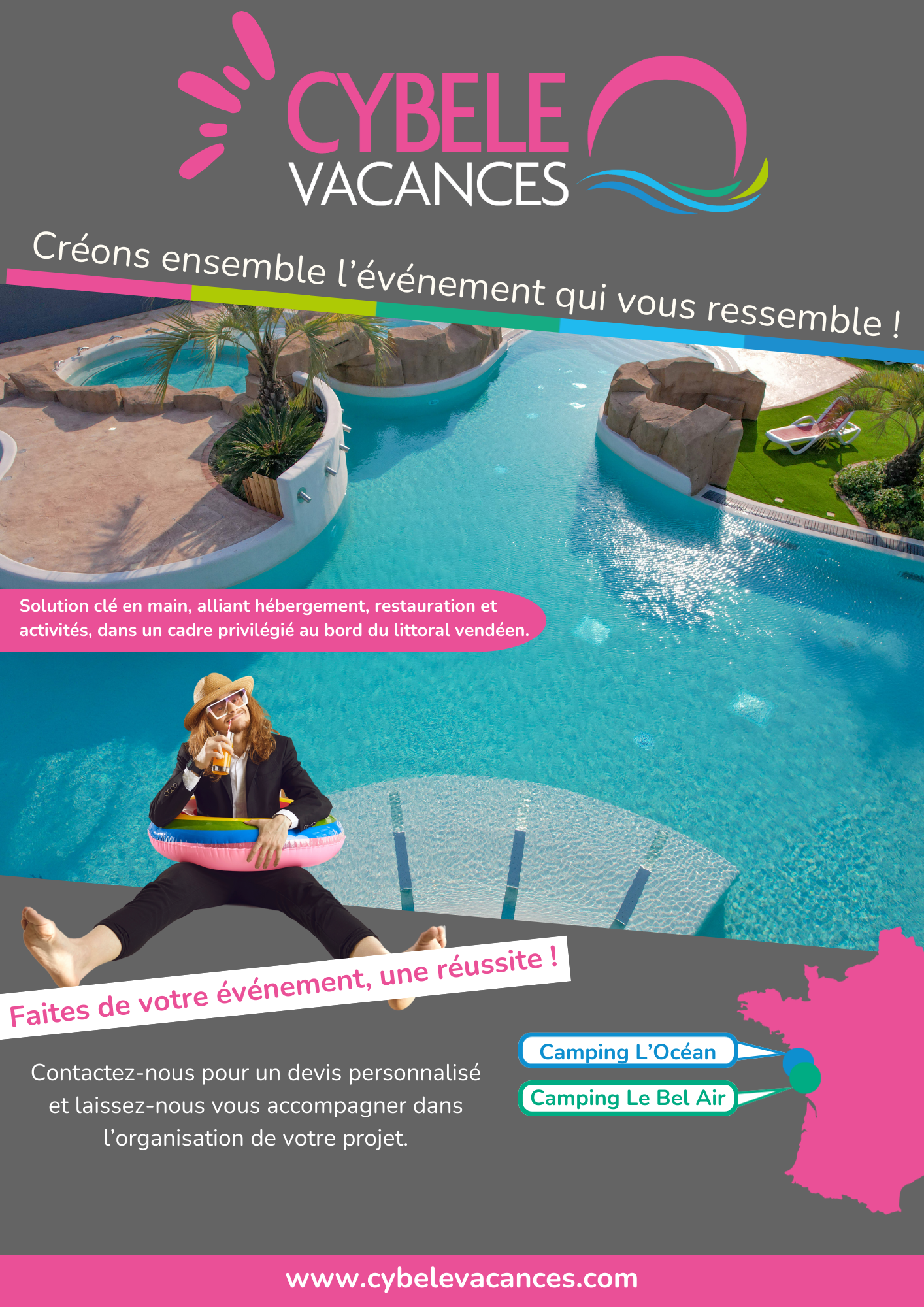 SEMINAIRES EN VENDEE|Camping Le Bel Air, Les Sables-d’Olonne|Camping L’Océan, Brem-Sur-Mer