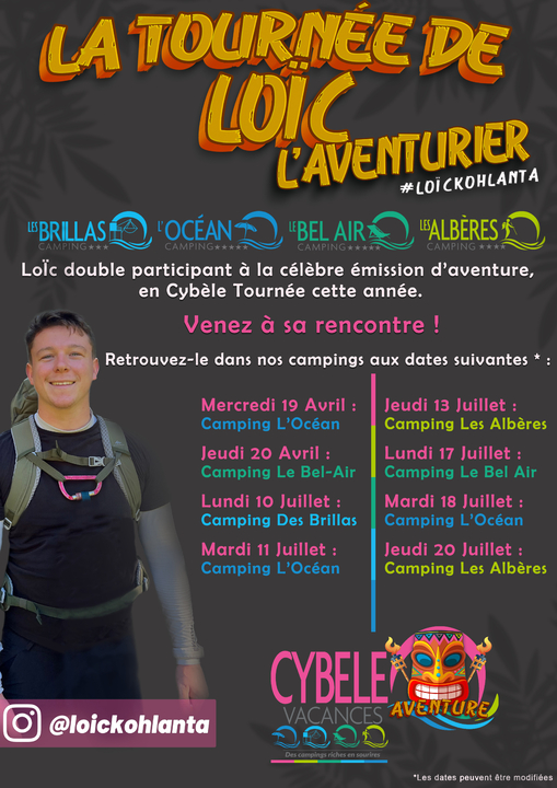 Loïc Koh Lanta Campings Cybele Vacances